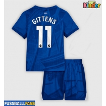Chelsea Jamie Gittens #11 Heimtrikotsatz Kinder 2025-26 Kurzarm (+ Kurze Hosen)
